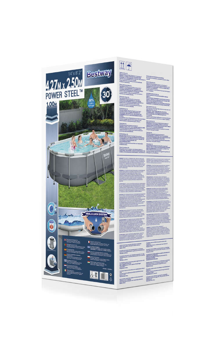 Bestway Power Steel Frame Pool Komplettset inkl. Filterpumpe & Sicherheitsleiter Bestway Power Steel Frame Pool Komplettset inkl. Filterpumpe & Sicherheitsleiter